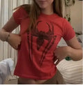 Goth Spider Graphic Crop Tee