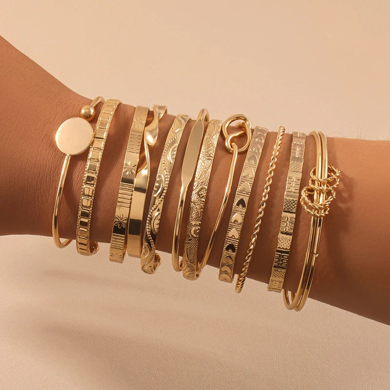 12 Pcs/Set Trendy Multilayeg Jewelry Gifts