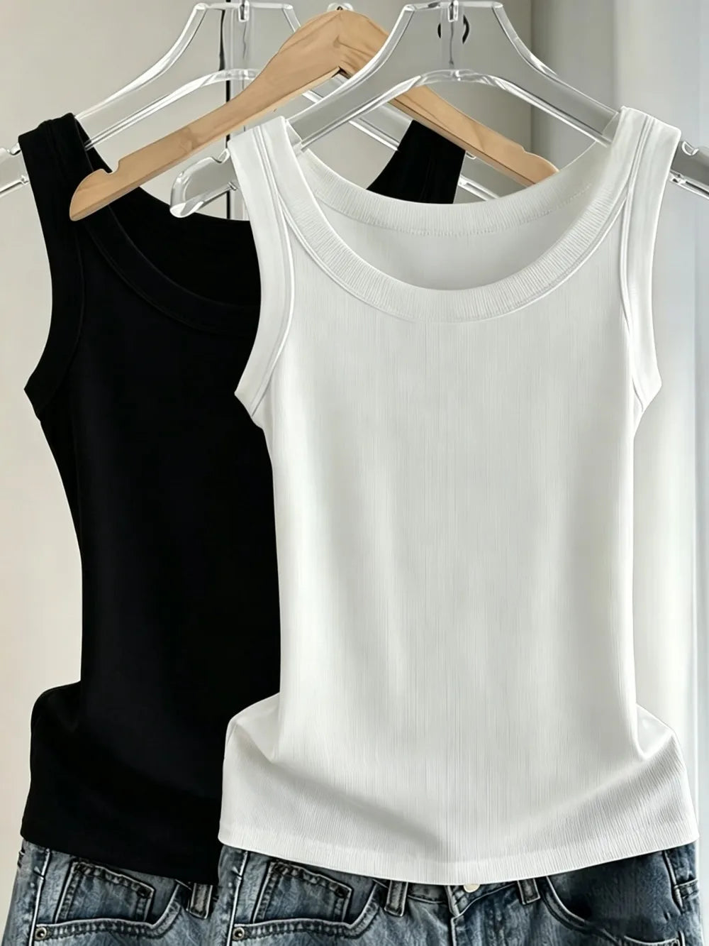 3-Pack Y2K Ribbed Tank Tops