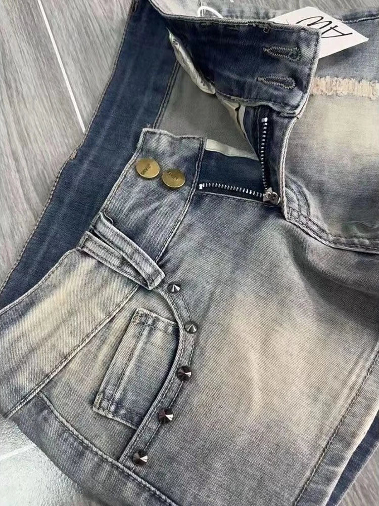 Vintage Blue Y2K Denim Shorts