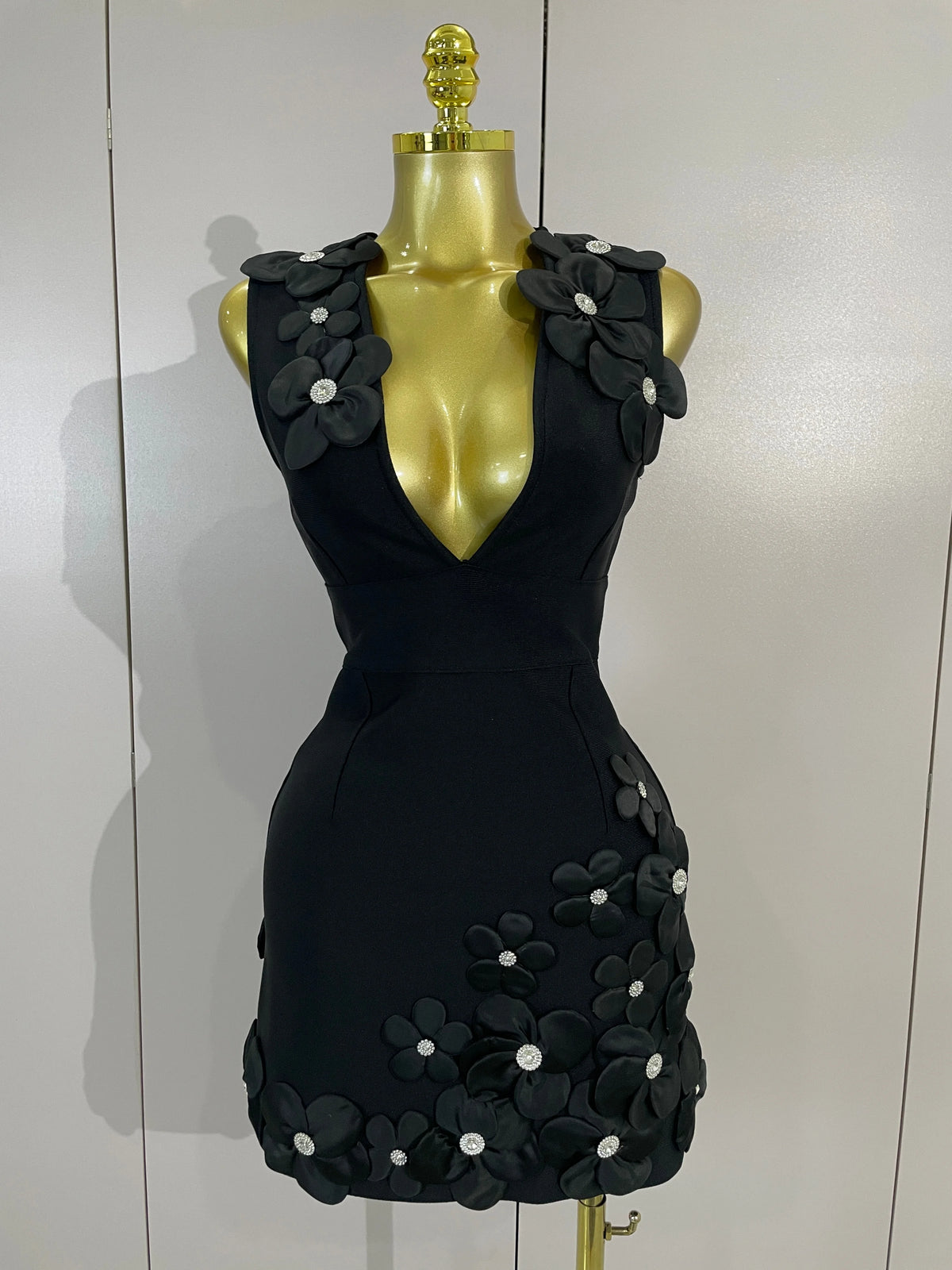 Crystal Bloom Bandage Dress