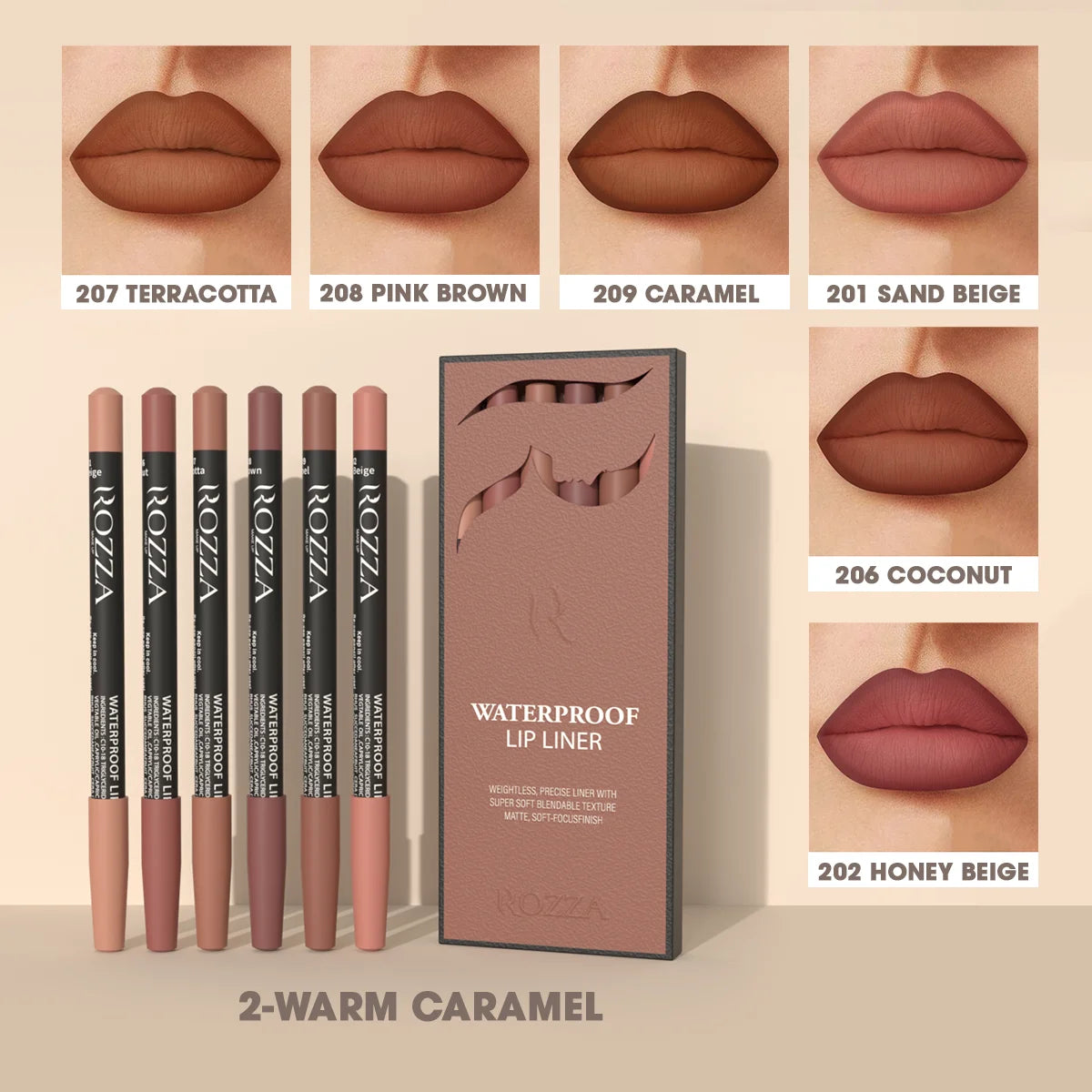 Waterproof Matte Lip Liner Set