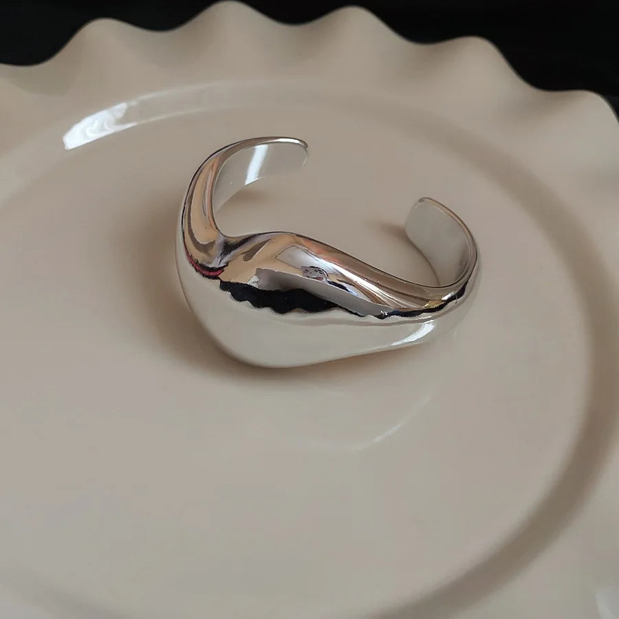 Twisted Geometric Open Bangle