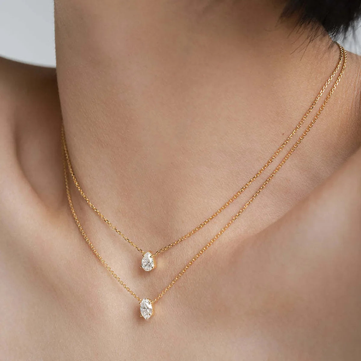 Zircon Layered Choker Necklace