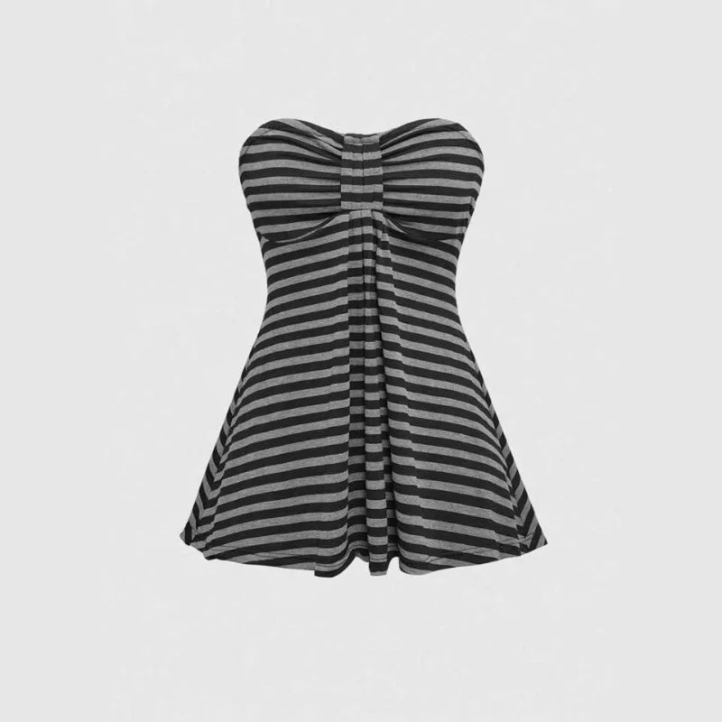 Y2K Punk Striped Tank Top