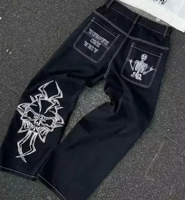 Y2K Rhinestone Wing Flare Jeans 🪽